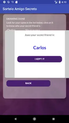 Amigo Secreto android App screenshot 4